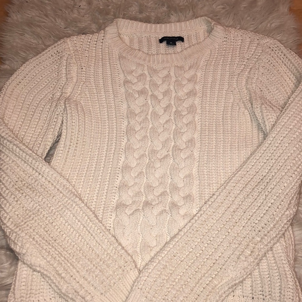 White Womens Cable-knit Sweater Brand New